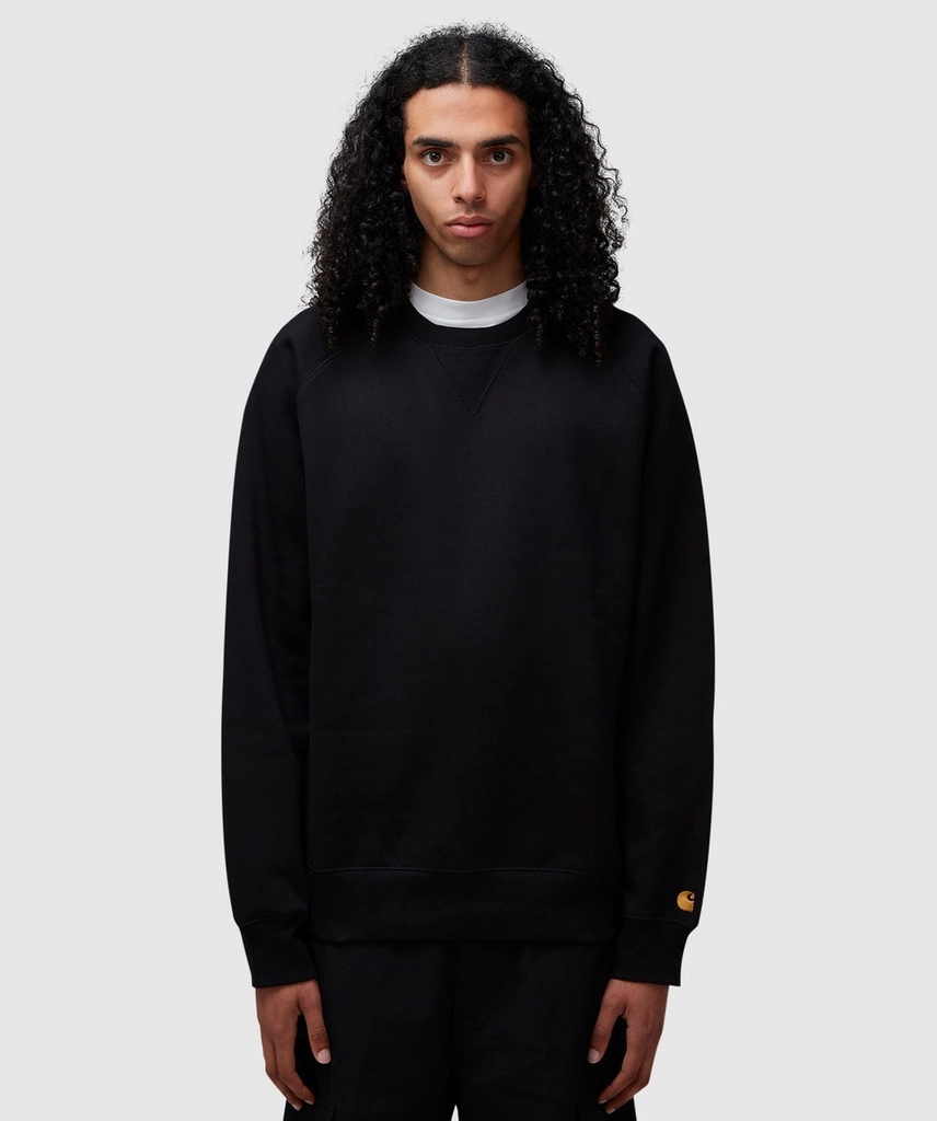 Carhartt WIP Chase Sweatshirt (Black / Gold - M) - Size M